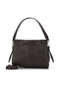 Wittchen - Damska torebka skórzana miękka. Kolor: brązowy. Wzór: paski, haft. Dodatki: z haftem. Materiał: skórzane. Styl: elegancki. Rodzaj torebki: na ramię #4