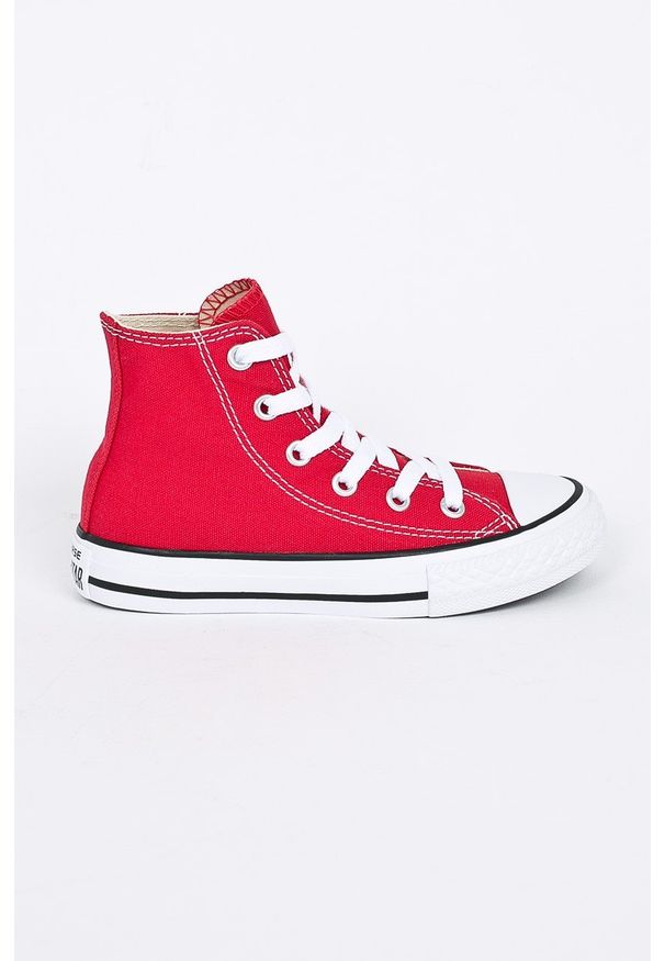 Converse - Trampki dziecięce. Nosek buta: okrągły. Zapięcie: sznurówki. Kolor: czerwony. Materiał: syntetyk, materiał. Szerokość cholewki: normalna. Wzór: gładki