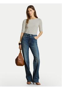 Lauren Ralph Lauren - LAUREN RALPH LAUREN Bluzka Judy 200P13919004 Kremowy Regular Fit. Kolor: kremowy. Materiał: bawełna #3
