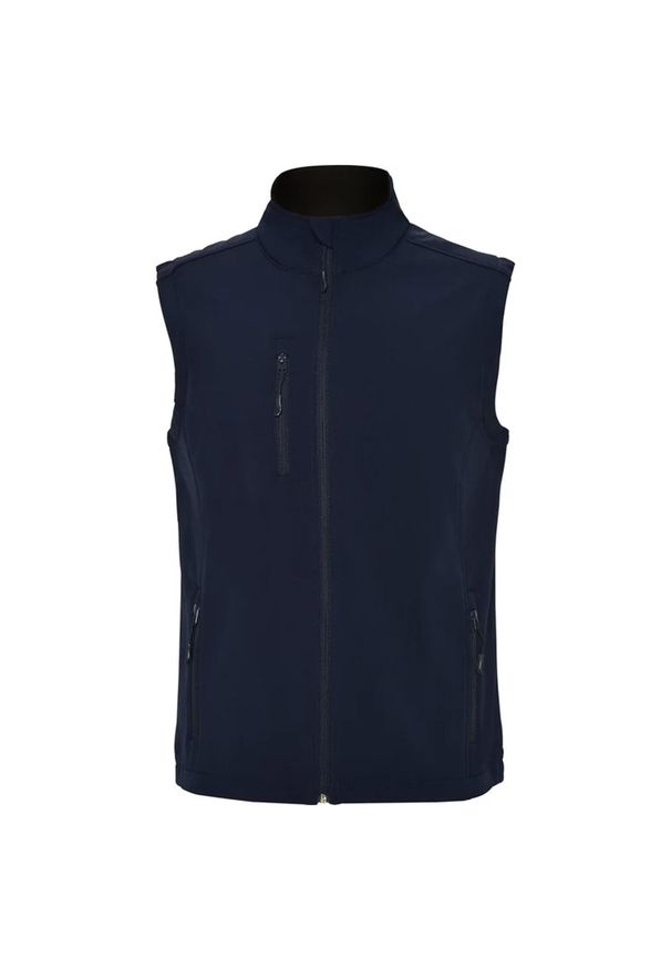 ROLY - Męska Kamizelka Softshell Quebec. Kolor: niebieski. Materiał: softshell. Sport: turystyka piesza