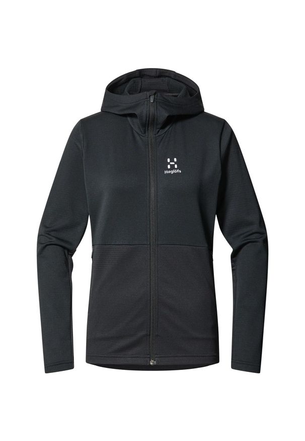 Haglöfs - Bluza z kapturem damska Lark Mid Hood. Typ kołnierza: kaptur. Kolor: czarny