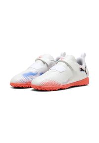 Puma - Młodzieżowe buty piłkarskie FUTURE 8 PLAY TT PUMA White Black Glowing Red. Kolor: czerwony, biały, wielokolorowy, czarny. Sport: piłka nożna
