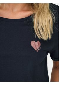 only - ONLY T-Shirt Kita 15244714 Granatowy Regular Fit. Kolor: niebieski. Materiał: bawełna #6