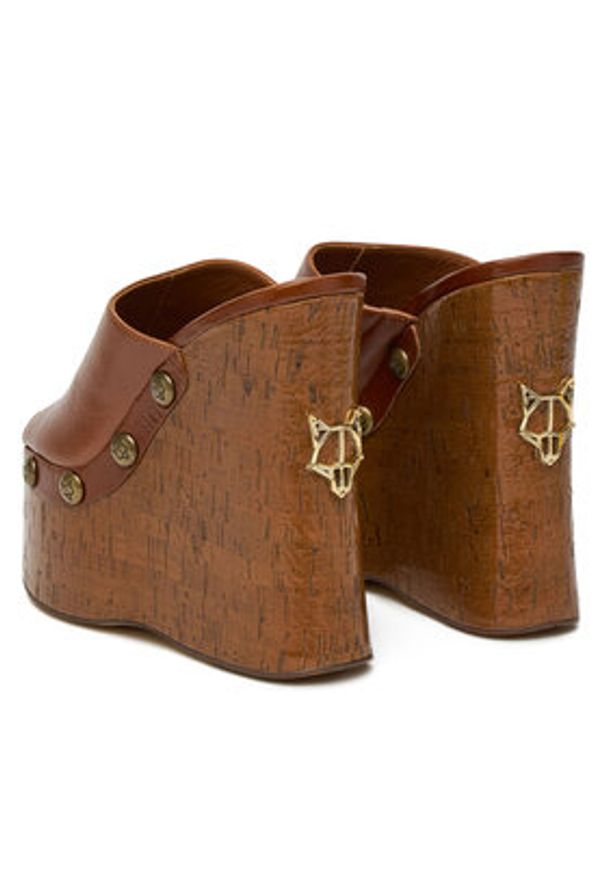 Naked Wolfe Klapki TULIP 00131 Brązowy. Kolor: brązowy. Materiał: skóra