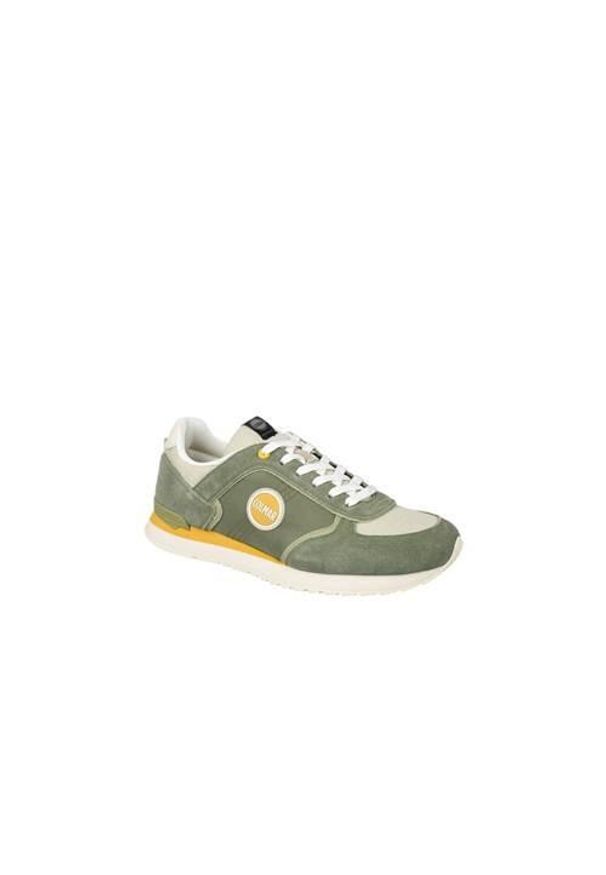 Buty do chodzenia męskie Colmar Travis Block. Zapięcie: sznurówki. Kolor: zielony. Materiał: guma, syntetyk, materiał, skóra, tkanina. Szerokość cholewki: normalna. Sport: turystyka piesza
