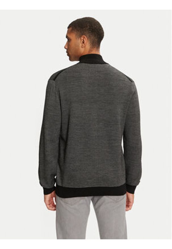 Pierre Cardin Sweter C5 51052/000/5069 Czarny Regular Fit. Kolor: czarny. Materiał: wełna, bawełna