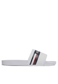 TOMMY HILFIGER - Tommy Hilfiger Klapki Corporate Hilfiger Pool Slide FM0FM04911 Biały. Kolor: biały