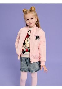 Sinsay - Kurtka bomberka Disney - różowy. Kolor: różowy. Długość rękawa: długi rękaw. Długość: długie. Wzór: motyw z bajki