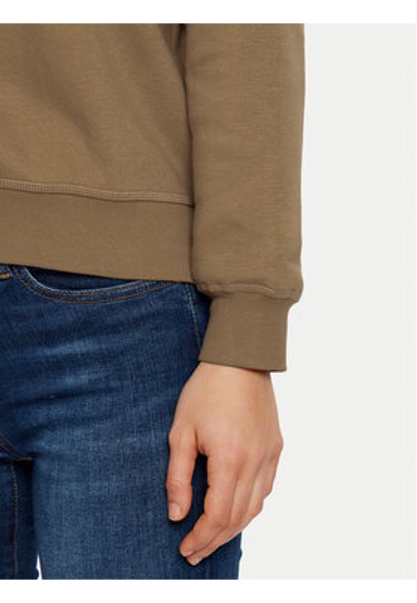 TOMMY HILFIGER - Tommy Hilfiger Bluza WW0WW41246 Khaki Relaxed Fit. Kolor: brązowy. Materiał: bawełna
