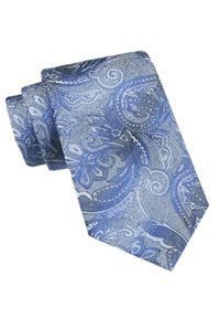 Modny Krawat Męski - Alties - Orientalny w Odcienie Niebieskiego. Kolor: niebieski. Materiał: tkanina. Styl: elegancki, wizytowy