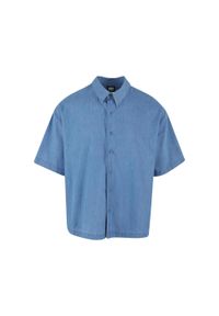 Urban Classics - Koszula Męska Denim Lekka. Kolor: szary, niebieski, wielokolorowy. Materiał: denim #1