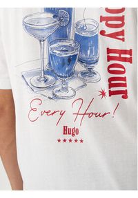 Hugo - HUGO T-Shirt Nucavo 50560040 Biały Regular Fit. Kolor: biały. Materiał: bawełna #5