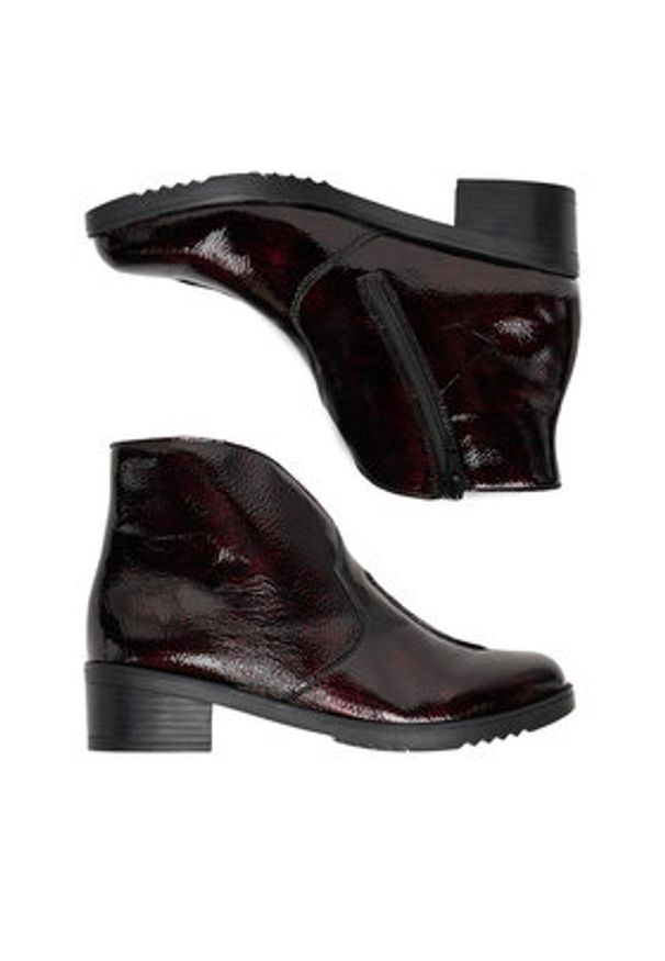 Rieker Botki Y0553-35 Bordowy. Kolor: czerwony. Materiał: syntetyk, materiał