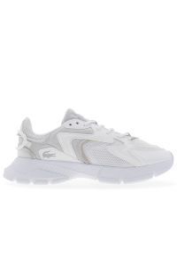 Buty Lacoste L003 Neo 125 3 SUJ 749SUJ0012-21G - białe. Zapięcie: sznurówki. Kolor: biały. Materiał: guma, skóra, zamsz, materiał, syntetyk. Szerokość cholewki: normalna