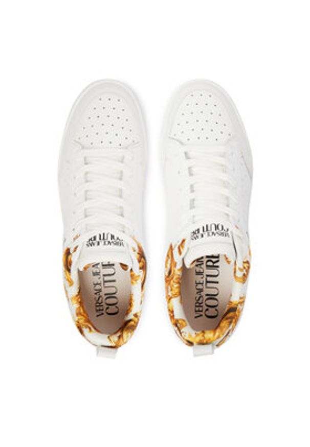Versace Jeans Couture Sneakersy 80YA3SD6 ZPB85 Biały. Kolor: biały. Materiał: skóra