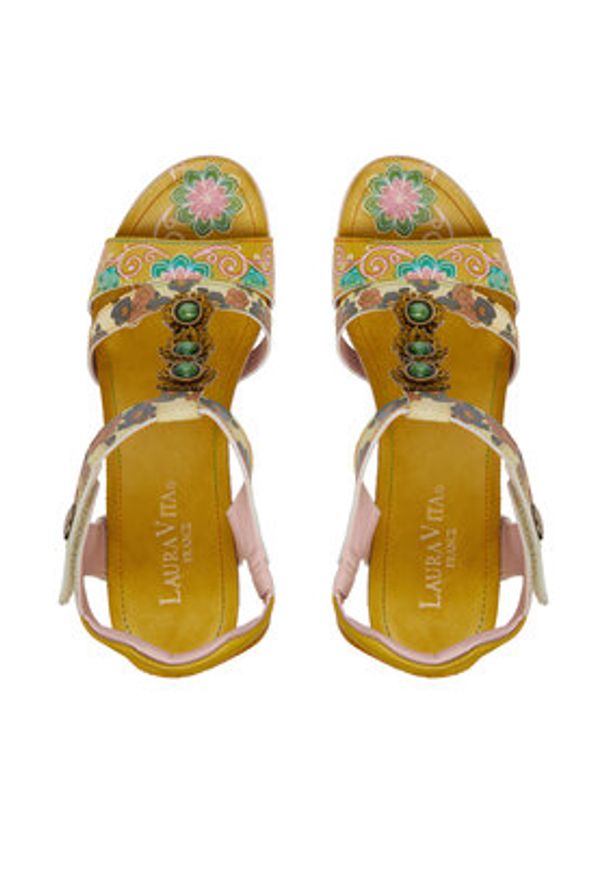 Laura Vita Sandały Balade 35 Żółty. Kolor: żółty. Materiał: skóra