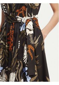 Marella Sukienka koszulowa Padana 2613221202 Czarny Regular Fit. Kolor: czarny. Materiał: bawełna. Typ sukienki: koszulowe #5