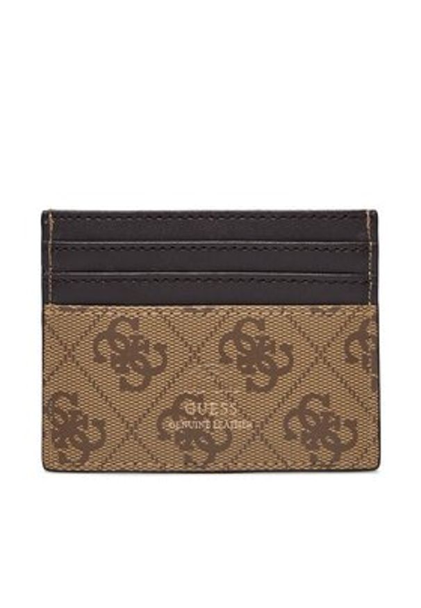 Guess Etui na karty kredytowe SMVELE LEA25 Beżowy. Kolor: beżowy. Materiał: skóra