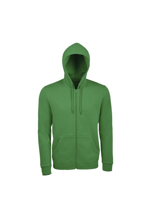 SOL'S - Bluza Z Kapturem Dla Dorosłych Unisex Stone. Typ kołnierza: kaptur. Kolor: zielony