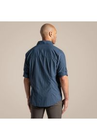 CRAGHOPPERS - Koszula podróżnicza męska Craghoppers NosiLife Nuoro LS Shirt II. Okazja: na co dzień. Kolor: niebieski. Styl: casual
