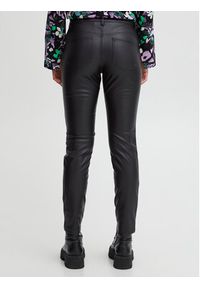 ICHI Spodnie z imitacji skóry 20117678 Czarny Regular Fit. Kolor: czarny. Materiał: skóra #4