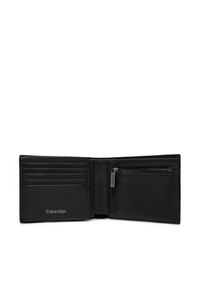 Calvin Klein Duży Portfel Męski Modern Bar Trifold 10Cc W/Coin K50K511833 Czarny. Kolor: czarny. Materiał: skóra