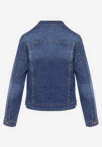 Born2be - Granatowa Jeansowa Kurtka z Przetarciami i Kieszeniami z Klapami Hazelle. Okazja: na co dzień. Kolor: niebieski. Materiał: jeans. Długość rękawa: długi rękaw. Długość: długie. Styl: casual, klasyczny #7