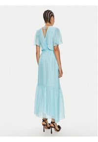 Haveone Sukienka letnia AFF-L013 Niebieski Regular Fit. Kolor: niebieski. Materiał: wiskoza, jedwab. Sezon: lato #5