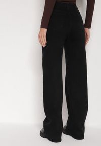 Born2be - Czarne Jeansy z Wiskozą o Szerokim Kroju z Wysokim Stanem Meviatea. Okazja: na co dzień. Stan: podwyższony. Kolekcja: plus size. Kolor: czarny. Styl: casual, klasyczny #7
