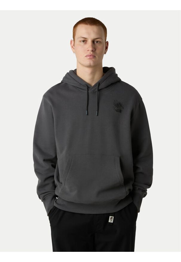 The North Face Bluza Powder Days NF0A8E4G Szary Relaxed Fit. Kolor: szary. Materiał: bawełna