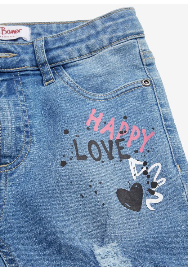 bonprix - Dżinsy skinny, mid waist. Kolor: niebieski