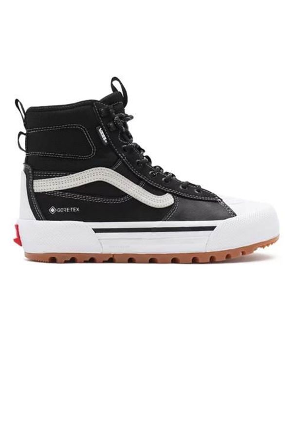 Buty do chodzenia męskie Vans UA SK8HI Goretex MTE3 Boty. Wysokość cholewki: za kostkę. Zapięcie: sznurówki. Kolor: czarny, wielokolorowy. Materiał: gore-tex. Szerokość cholewki: normalna. Technologia: Gore-Tex. Sport: turystyka piesza