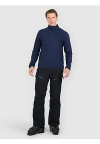 4f - 4F Bielizna termiczna polarowa (góra) męska - granatowa M. Typ kołnierza: kołnierzyk stójkowy. Kolor: niebieski. Materiał: polar. Sezon: zima. Sport: turystyka piesza #2
