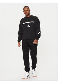 Adidas - adidas Bluza Z.N.E. JD5982 Czarny Loose Fit. Kolor: czarny. Materiał: bawełna #4