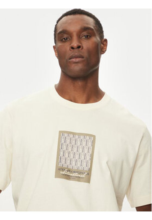 Jack & Jones T-Shirt Islington 12273019 Écru Loose Fit. Materiał: bawełna