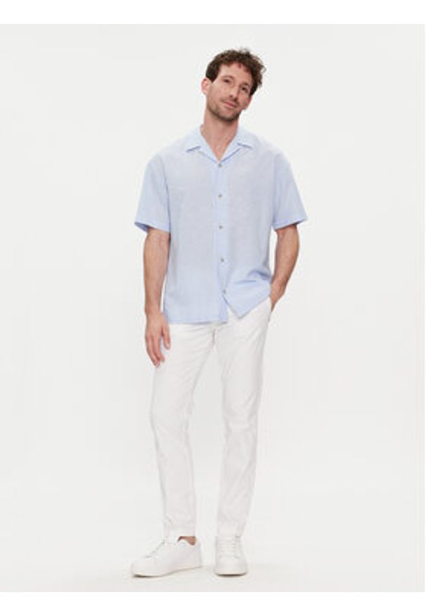 Jack & Jones Koszula Summer 12248382 Niebieski Relaxed Fit. Kolor: niebieski. Materiał: bawełna