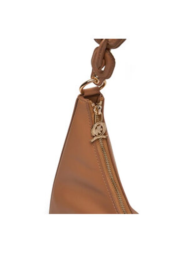 TOMMY HILFIGER - Tommy Hilfiger Torebka Soft Leather Hobo AW0AW16292 Brązowy. Kolor: brązowy. Materiał: skórzane