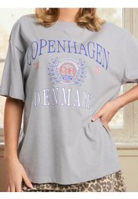 Sinsay - Koszulka z krótkim rękawem - szary. Kolor: szary. Długość rękawa: krótki rękaw. Długość: krótkie #1