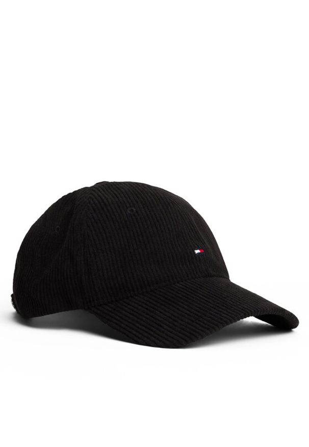 TOMMY HILFIGER - Tommy Hilfiger Czapka z daszkiem Th Flag 6 Panel Cord Cap AM0AM13583 Czarny. Kolor: czarny. Materiał: poliester, materiał