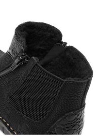 Rieker Botki 73355-00 Czarny. Kolor: czarny. Materiał: materiał #2