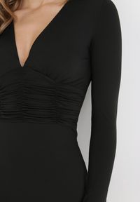 Born2be - Czarna Sukienka Kallephone. Kolor: czarny. Długość rękawa: długi rękaw. Styl: elegancki. Długość: mini #4