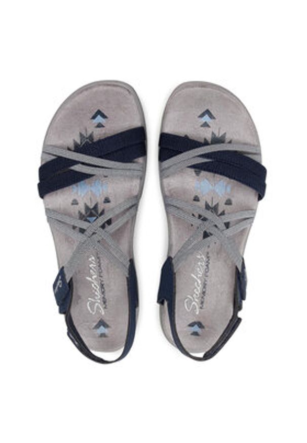 skechers - Skechers Sandały Takes Two 163112/NVY Granatowy. Kolor: niebieski. Materiał: skóra