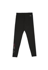 Spodnie treningowe damskie Fila Salandra. Kolor: czarny. Materiał: materiał, syntetyk