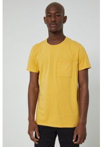 medicine - Medicine t-shirt bawełniany kolor żółty gładki. Kolor: żółty. Materiał: bawełna. Wzór: gładki