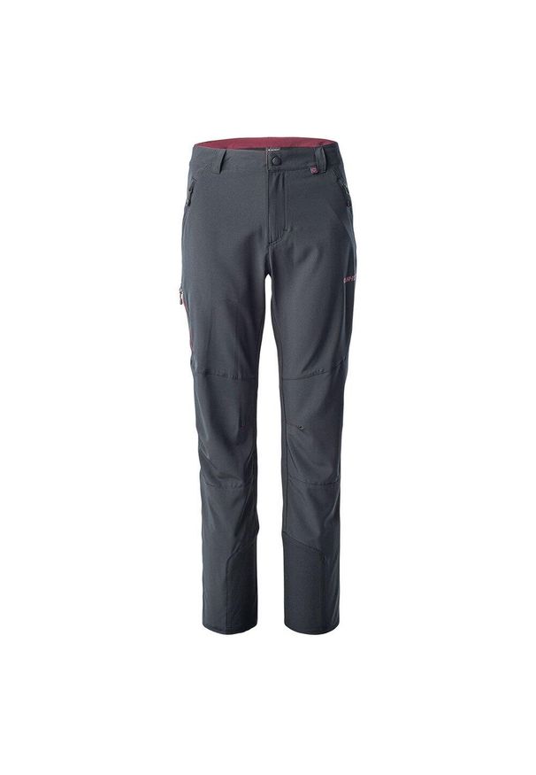 Hi-tec - Spodnie Damskie Lady Anon. Kolor: szary, fioletowy, wielokolorowy. Sezon: lato. Sport: turystyka piesza