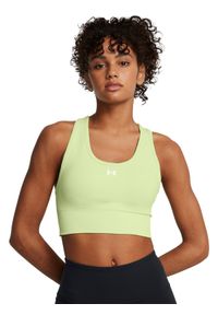 Biustonosz treningowy damski Under Armour Vanish Seamless Mid Bra - żółty. Kolor: żółty. Materiał: elastan, nylon, dzianina, materiał. Sport: kolarstwo, fitness #1