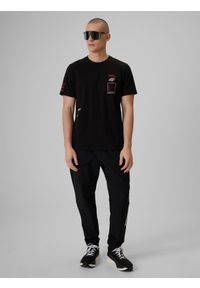 4f - 4F T-shirt regular z nadrukiem męski - czarny XXL. Okazja: na co dzień. Kolor: czarny. Materiał: dzianina, materiał, bawełna. Wzór: nadruk. Styl: casual, klasyczny #2