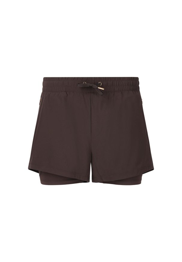 Szorty damskie Athlecia Timmie V2. Kolor: czarny, brązowy, beżowy, wielokolorowy. Długość: krótkie