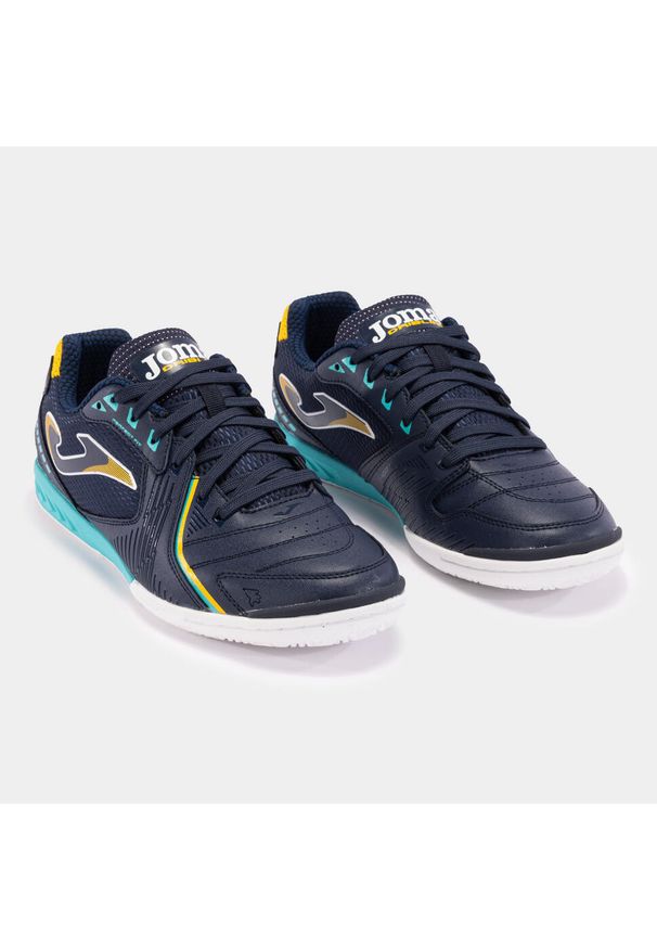 Joma - Buty halowe do piłki nożnej męskie, Dribling 24 DRIW IN. Kolor: wielokolorowy, niebieski, żółty. Materiał: tkanina, materiał, syntetyk