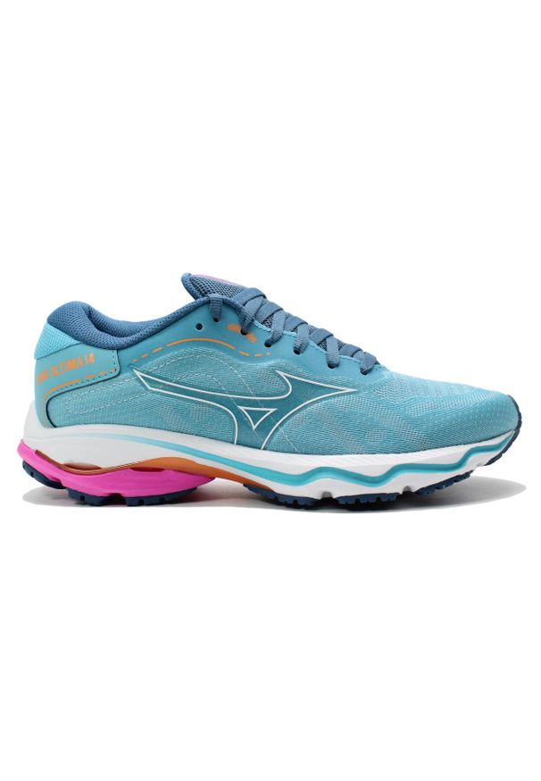Buty do biegania damskie Mizuno Wave Ultima 14. Kolor: biały, wielokolorowy, niebieski. Model: Mizuno Wave